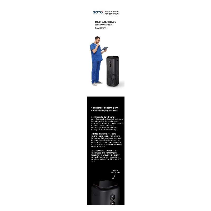 SOTO Y9 H13 HEPA 전기 플라스틱 공기청정기 - Air Purifier Hepa 리뷰 및 가격